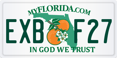 FL license plate EXBF27