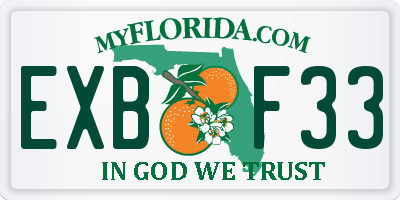FL license plate EXBF33