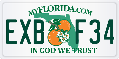FL license plate EXBF34