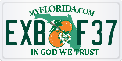 FL license plate EXBF37