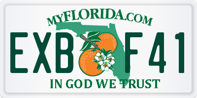 FL license plate EXBF41