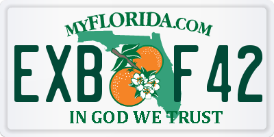 FL license plate EXBF42