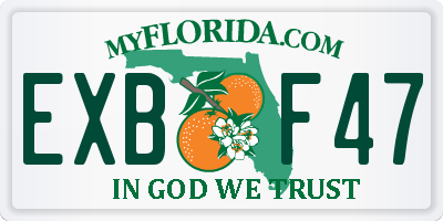 FL license plate EXBF47