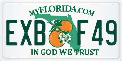 FL license plate EXBF49