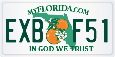 FL license plate EXBF51