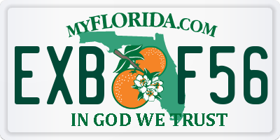 FL license plate EXBF56