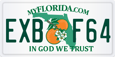 FL license plate EXBF64