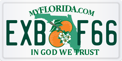 FL license plate EXBF66