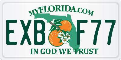 FL license plate EXBF77