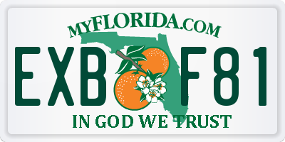 FL license plate EXBF81