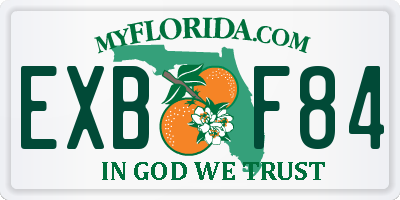 FL license plate EXBF84