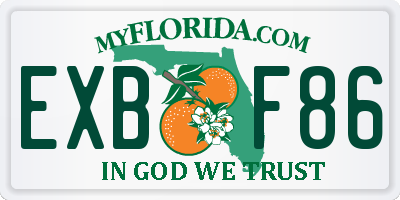 FL license plate EXBF86