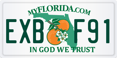 FL license plate EXBF91