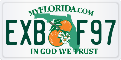 FL license plate EXBF97