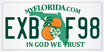 FL license plate EXBF98
