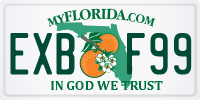 FL license plate EXBF99