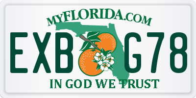 FL license plate EXBG78