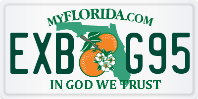 FL license plate EXBG95