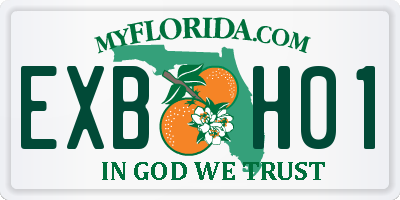 FL license plate EXBH01