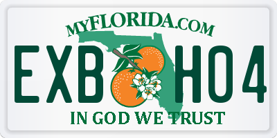 FL license plate EXBH04
