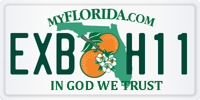 FL license plate EXBH11
