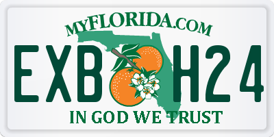 FL license plate EXBH24