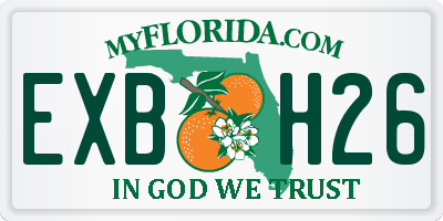 FL license plate EXBH26