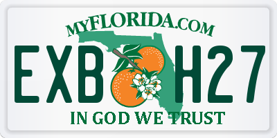 FL license plate EXBH27