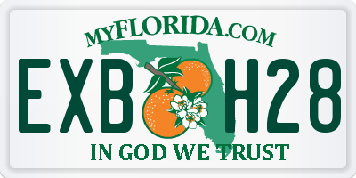FL license plate EXBH28