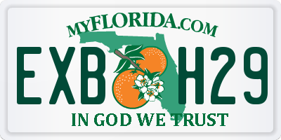 FL license plate EXBH29
