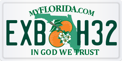 FL license plate EXBH32