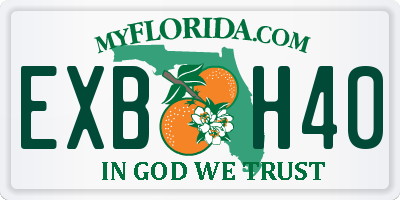 FL license plate EXBH40