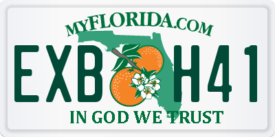 FL license plate EXBH41