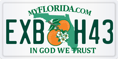 FL license plate EXBH43