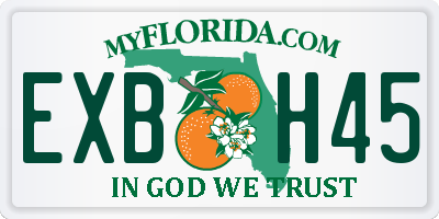 FL license plate EXBH45