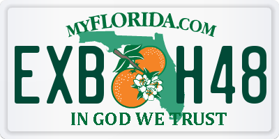 FL license plate EXBH48