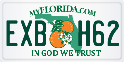 FL license plate EXBH62