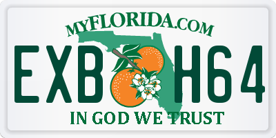 FL license plate EXBH64