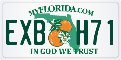 FL license plate EXBH71