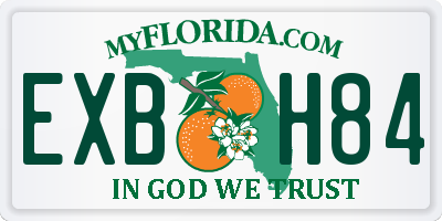 FL license plate EXBH84