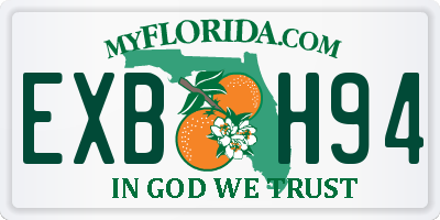 FL license plate EXBH94