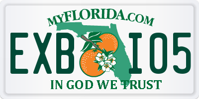 FL license plate EXBI05