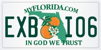 FL license plate EXBI06