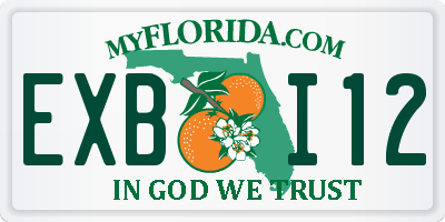FL license plate EXBI12