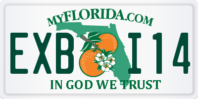 FL license plate EXBI14