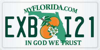 FL license plate EXBI21