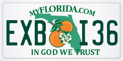 FL license plate EXBI36