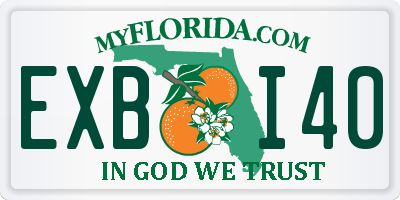 FL license plate EXBI40