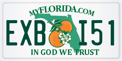 FL license plate EXBI51