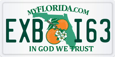 FL license plate EXBI63